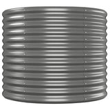 Garden Raised Bed Powder-coated Steel 512x80x68 cm Grey 318974