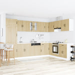 Kitchen Cabinet with Door Lucca 2 pcs Brown 80 x 46 x 81.5 cm 3315014