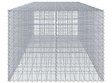 Gabion Basket with Cover 450x100x100 cm Galvanised Iron 3295197