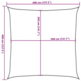 Sunshade Sail 160 g/m Brown 4x4 m HDPE 311771
