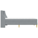 Bed Frame with Mattress Light Grey 90 x 190 cm Fabric 3415232