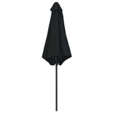 Garden Parasol with Aluminium Pole 270x246 cm Black 47350