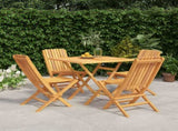 Garden Dining Set Natural Teak Solid Teak Wood Standard Foldable 3155036