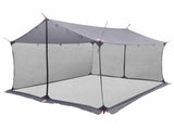 Camping Tarp with Mesh Walls Grey and Orange 340 x 260 x 220 cm 42028565