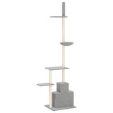 Floor to Ceiling Cat Tree Light Grey 250.5-276.5 cm 171721