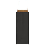 Paper Bags 250 pcs with Handles Black 21x11x28 cm 4101867