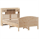 Bookcase Bed without Mattress 135x190 cm Double Solid Wood Pine 3323152