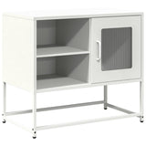 ZNTS TV Cabinet White 68x39x60.5 cm Steel 853391