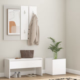Hallway Furniture Set White Engineered Wood 3082053