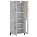Highboard Concrete Grey 69.5x34x180 cm Engineered Wood 3199629