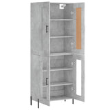 Highboard Concrete Grey 69.5x34x180 cm Engineered Wood 3199629