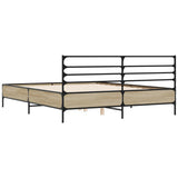 Bed Frame without Mattress Sonoma Oak 160x200 cm 3280053