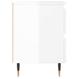 ZNTS Bedside Cabinets 2 pcs High Gloss White 40x35x50 cm Engineered Wood 826865