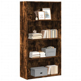 Bookcase Smoked Oak 80x30x152 cm Engineered Wood 857944