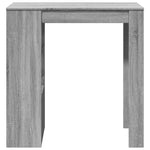 ZNTS Bar Table with Racks Grey Sonoma 102x50x103.5 cm Engineered Wood 854360