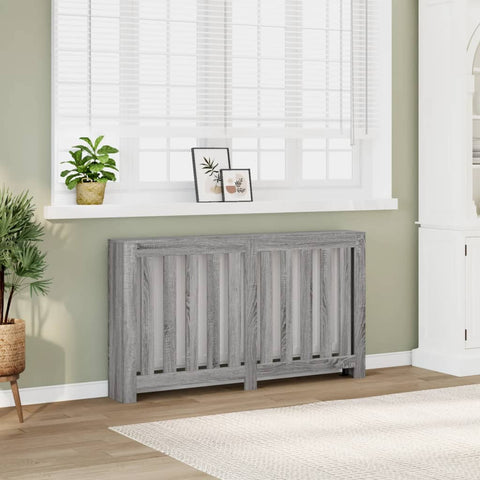 ZNTS Radiator Cover Grey Sonoma 149x20x82 cm Engineered Wood 852749