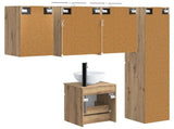 Bathroom Cabinet Set 5 pcs Artisan Oak Engineered Wood 3407350