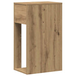 ZNTS Computer Tower Stand with Drawer Artisan Oak 30x44x74 cm 858739