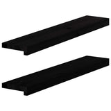 Window Sills 2 pcs Brown Black 80x15x2 cm Solid Wood Oak 4009166