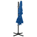 4-Tier Garden Parasol with Aluminium Pole Azure Blue 250x250 cm 313827