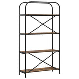 Bookshelf Smoked Oak 80 x 30 x 146 cm Engineered wood 879841