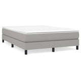 Box Spring Bed Frame Light Grey Double Fabric 3121166