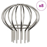Gutter Leaf Guard 8 pcs Silver 75 mm Stainless Steel 42019387