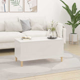 Coffee Table High Gloss White 90x44.5x45 cm Engineered Wood 819582