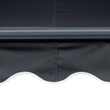 Manual Retractable Awning with LED 350x250 cm Anthracite 3051244