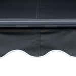Manual Retractable Awning with LED 350x250 cm Anthracite 3051244