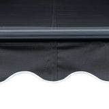 Manual Retractable Awning with LED 350x250 cm Anthracite 3051244
