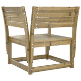 Garden Chair Natural Wood Vacuum Pressure Impregnated Pinewood 844678