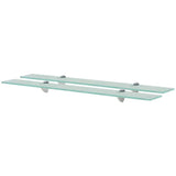 Floating Shelves 2 pcs Glass 80x10 cm 8 mm 3051499