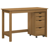 Desk and Rolling Cabinet Set MOSS 2 pcs Honey Brown 3438790