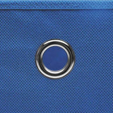 Storage Boxes with Lids 10 pcs Blue 32x32x32 cm Fabric 288340