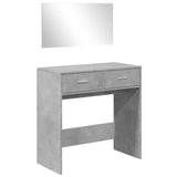 Dressing Table with Mirror Concrete Grey 80x39x80 cm 840705