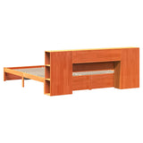 Bed Frame with Storage Headboard with Headboard 2 pcs Wax Brown 3422736