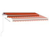 Freestanding Manual Retractable Awning 300x250 cm Orange/Brown 3069500