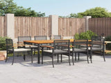 Garden Dining Set Black, Cream White 3213565