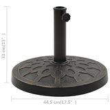 Parasol Base Round Polyresin 13 kg Bronze 45200