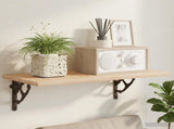 Wall Shelf Brackets 12 pcs Antique Brown 10 x 10 x 3 cm Steel 42038901