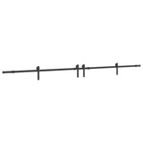 Sliding Door Hardware Kit 366 cm Steel Black 3295777