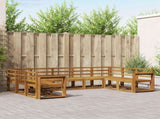 Outdoor Sofa Set 9 pcs Natural Solid Acacia Wood 3366987