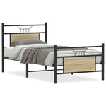 Bed Frame without Mattress Sonoma Oak 90x200 cm Engineered Wood 4106803