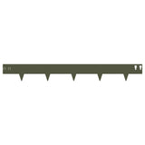 Lawn Edging 10 pcs 100 x 12 cm Steel Olive Green 8008530