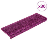 Stair Mats 30 pcs 65x21x4 cm Violet Rectangular Edge 3365830