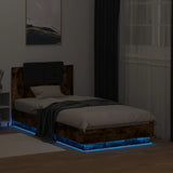 Bed Frame Smoked Oak Engineered wood Single Bed Frame 3210063