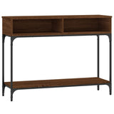Console Table Brown Oak 100x30.5x75 cm Engineered Wood 833392