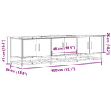 TV Cabinet Black 150x35x41 cm Engineered Wood and Metal 848859