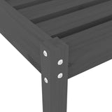 Sun Lounger Set of 2 Grey Solid Pine Wood Large 825070